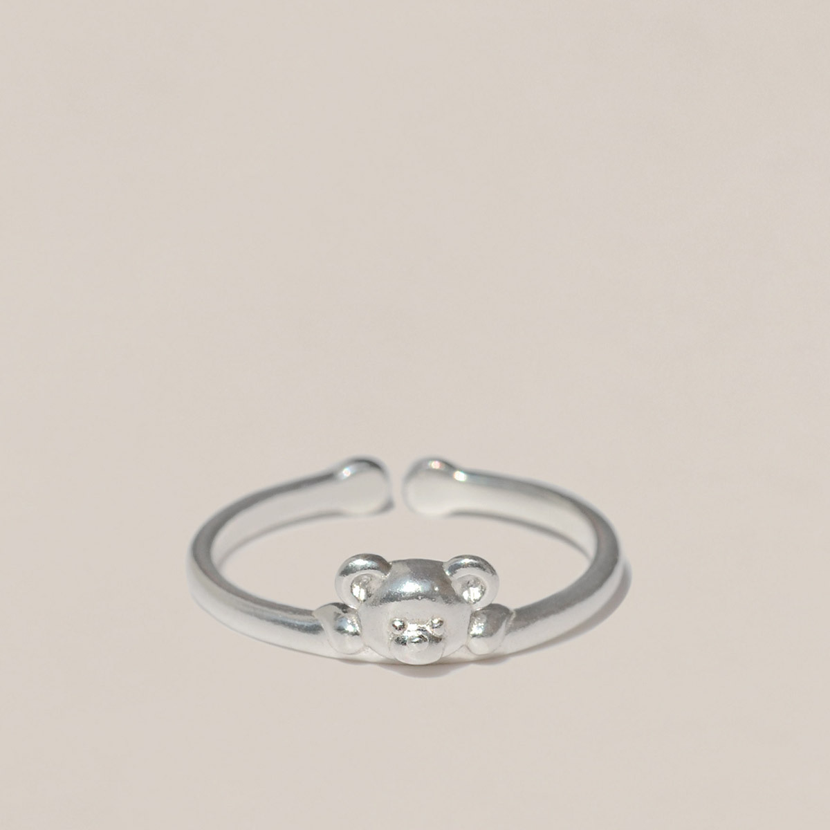 [47베이지X테디베어]  925 Silver Peecaboo Teddybear Ring/ 피카부